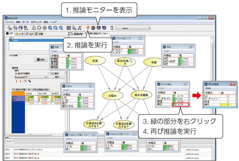 確率推論の実行方法